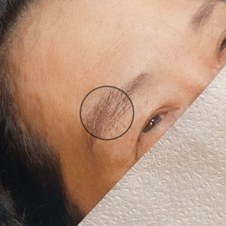 숱없는 여자눈썹