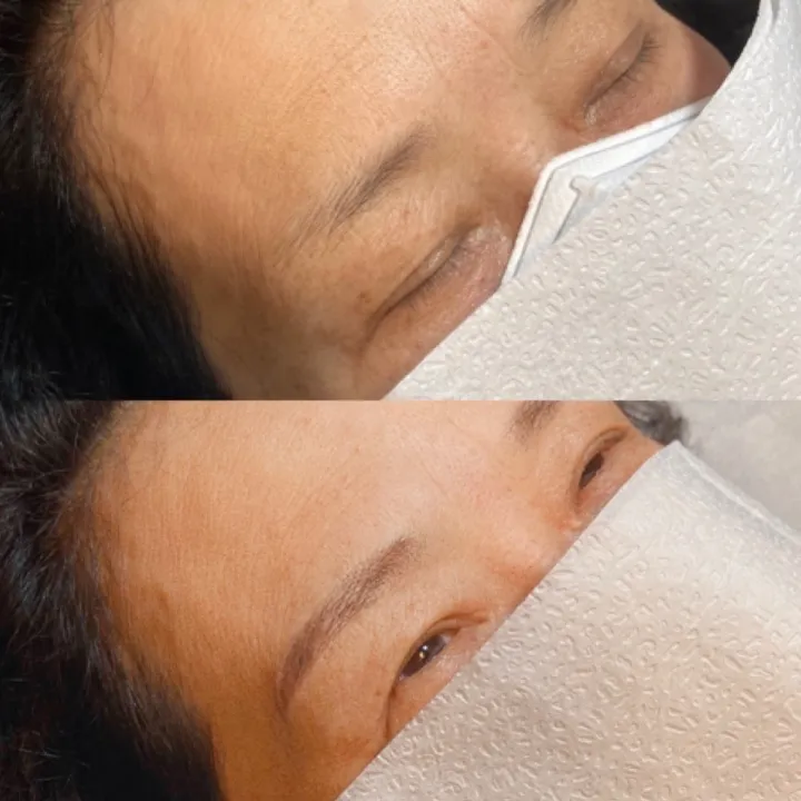 숱없는 여자눈썹